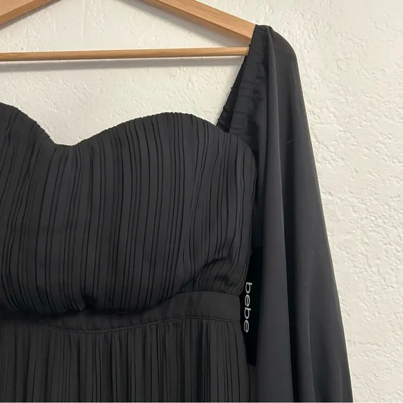 NWT Bebe Black Sweetheart Maxi Dress, Size XS - Picture 2 of 9